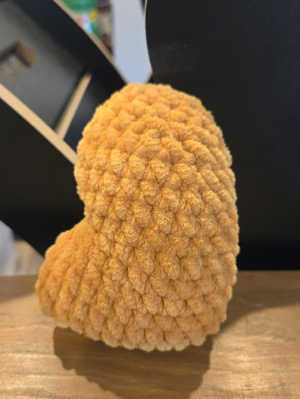 Handmade Plush Amigurumi Heart Shaped Chicken Nugget Plush
